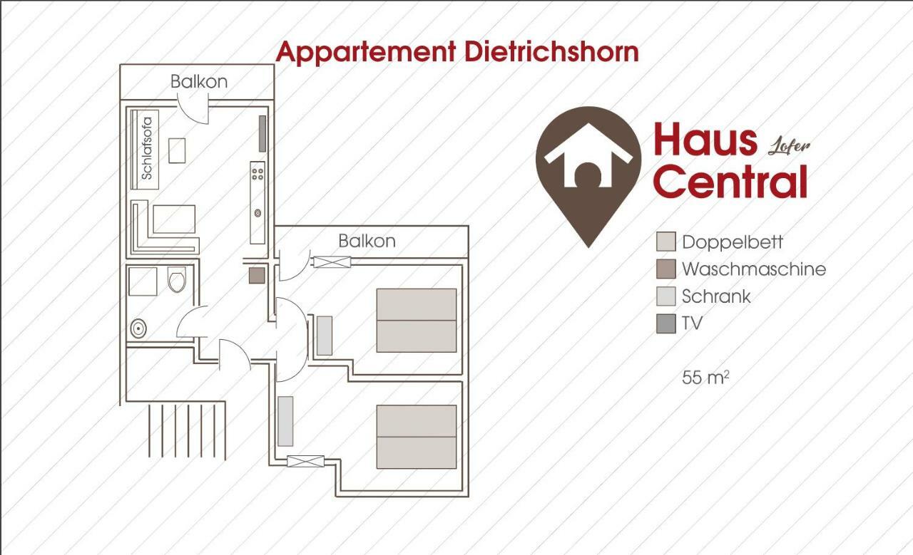Haus Central Lofer Esterno foto